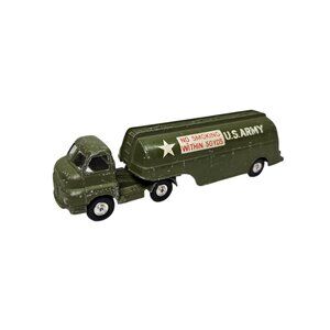 Corgi Big Bedford Tractor Unit US Army Tanker Truck Military Diecast Green 7.5"